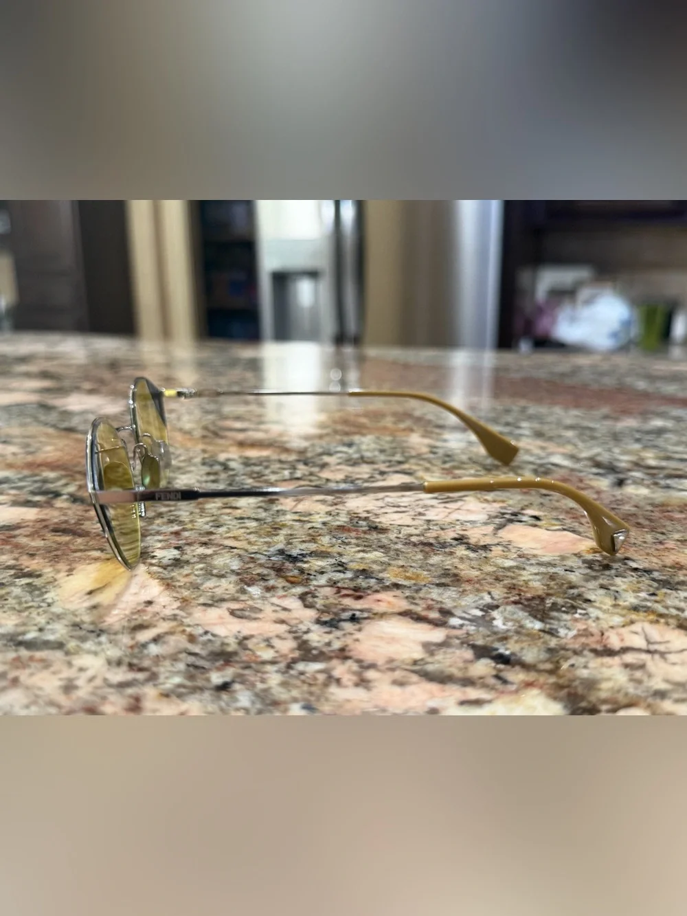 Fendi Cat Eye Yellow Sunglasses